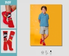 MEIA DISNEY VERMELHA MICKEY CANO MÉDIO - TRIFIL