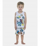 PIJAMA MASCUINO INFANTIL REGATA E BERMUDA - SONHART