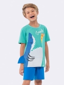 PIJAMA MASCULINO MANGA CURTA E BERMUDA TUBARÃO - VEGGI