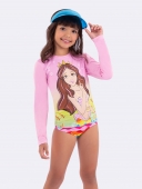 BLUSA FEMININA JUVENIL MANGA LONGA SEREIA COM PROTEÇÃO UV 50+ - VEGGI