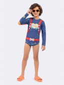 BLUSA MASCULINA INFANTIL MANGA LONGA ASTRONAUTA PROTEÇÃO UV 50+ - VEGGI