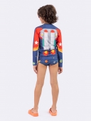 BLUSA MASCULINA INFANTIL MANGA LONGA ASTRONAUTA PROTEÇÃO UV 50+ - VEGGI