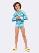 BLUSA MASCULINA INFANTIL MANGA LONGA FUNDO DO MAR PROTEÇÃO UV 50+ - VEGGI