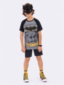 PIJAMA MASCULINO INFANTIL CURTO BATMAN COM MÁSCARA - VEGGI