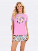 PIJAMA FEMININO MANGA CURTA MENINAS SUPER PODEROSAS ROSA - VEGGI