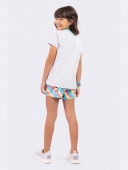 PIJAMA FEMININO JUVENIL MANGA CURTA MENINAS SUPER PODEROSAS CINZA - VEGGI