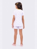 PIJAMA FEMINIINO JUVENIL MANGA CURTA MENINAS SUPER PODEROSAS BRANCO - VEGGI