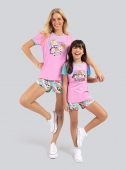 PIJAMA FEMININO JUVENIL MANGA CURTA MENINAS SUPER PODEROSAS ROSA - VEGGI