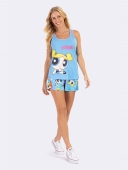 PIJAMA FEMININO REGATA MENINAS SUPER PODEROSAS AZUL - VEGGI