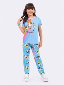 PIJAMA FEMININO INFANTIL MANGA CURTA E CALÇA MENINAS SUPER PODEROSAS - VEGGI