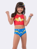 BIQUÍNI INFANTIL MULHER MARAVILHA PROTEÇÃO UV 50+ - VEGGI