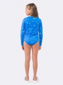 BLUSA FEMININA INFANTIL MANGA LONGA PROTEÇÃO UV 50+ MULHER MARAVILHA - VEGGI
