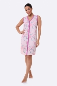 CAMISOLA REGATA COM BOTÕES FLORES ROSA PLUS SIZE - BOCEJINHO