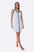 CAMISOLA REGATA COM BOTÕES AZULEJO AZUL - BOCEJINHO