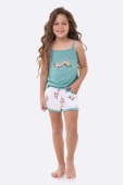 PIJAMA FEMININO INFANTIL ALÇA COM SHORT LONTRAS - BOCEJINHO