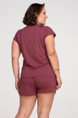 PIJAMA LIGANETE CURTO RUBRO PLUS SIZE - MALU
