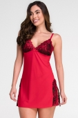 CAMISOLA LIGANETE DE ALÇA VERMELHO COM PRETO - ESSENCIAL