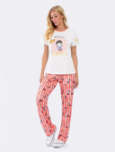 PIJAMA FEMININO MANGA CURTA E CALÇA HOGWARTS LETTER - VEGGI