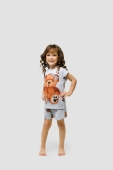 PIJAMA FEMININO INFANTIL CURTO URSO - UNIVERSO TOQUE