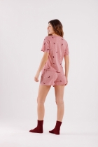 PIJAMA FEMININO CURTO GATO ALGODÃO - COR COM AMOR