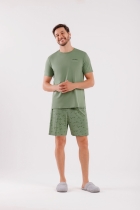 PIJAMA MASCULINO CURTO VERDE - COR COM AMOR