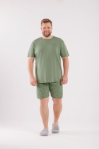PIJAMA MASCULINO CURTO VERDE PLUS SIZE - COR COM AMOR