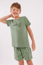PIJAMA MASCULINO INFANTIL CURTO VERDE - COR COM AMOR