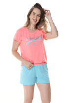 PIJAMA FEMININO CURTO CORAL - CONTEMPORÂNEA
