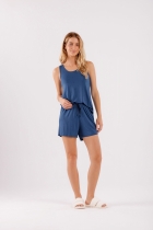 PIJAMA FEMININO REGATA COM SHORT AZUL - COR COM AMOR