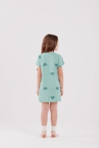 CAMISOLA INFANTIL MANGA CURTA CORAÇÃO VERDE ALGODÃO - COR COM AMOR