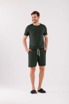 PIJAMA MASCULINO MANGA CURTA E BERMUDA VERDE - COR COM AMOR