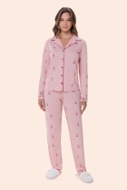PIJAMA FEMININO LONGO COM BOTÕES MEIA LUA - BOCEJINHO