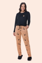 PIJAMA FEMININO LONGO GATO PLUS SIZE - BOCEJINHO