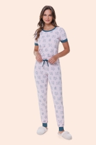 PIJAMA FEMININO MANGA CURTA COM CALÇA NICK - BOCEJINHO