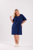 CAMISOLA MANGA CURTA CORAÇÃO AZUL PLUS SIZE - COR COM AMOR