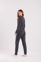 PIJAMA FEMININO LONGO COFFEE MESCLA - COR COM AMOR