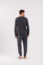 PIJAMA MASCULINO LONGO COFFEE MESCLA - COR COM AMOR