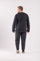 PIJAMA MASCULINO LONGO COFFEE MESCLA PLUS SIZE - COR COM AMOR