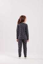PIJAMA FEMININO JUVENIL LONGO COFFEE MESCLA - COR COM AMOR