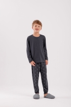 PIJAMA MASCULINO JUVENIL LONGO COFFEE MESCLA - COR COM AMOR