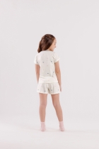 PIJAMA FEMININO INFANTIL CURTO CORAÇÃO ALGODÃO - COR COM AMOR