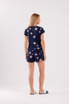 PIJAMA FEMININO CURTO ESTRELA AZUL - COR COM AMOR