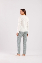 PIJAMA FEMININO LONGO LISTRAS - COR COM AMOR