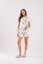 PIJAMA FEMININO CURTO ESTRELA OFF - COR COM AMOR