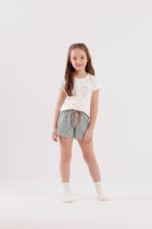 PIJAMA FEMININO JUVENIL CURTO LISTRAS CORAÇÃO - COR COM AMOR