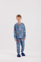 PIJAMA MASCULINO INFANTIL LONGO MONSTRINHOS - COR COM AMOR