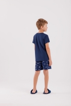 PIJAMA MASCULINO INFANTIL CURTO AZUL - COR COM AMOR