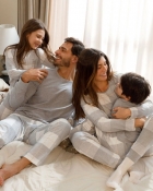 PIJAMA FEMININO LONGO XADREX MESCLA - COR COM AMOR
