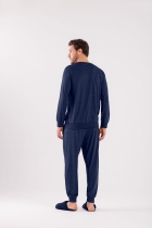 PIJAMA MASCULINO LONGO AZUL - COR COM AMOR