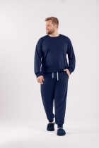 PIJAMA MASCULINO LONGO AZUL PLUS SIZE- COR COM AMOR